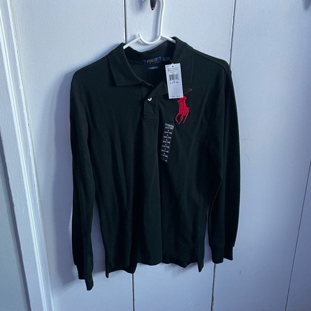 Black long sleeves polo